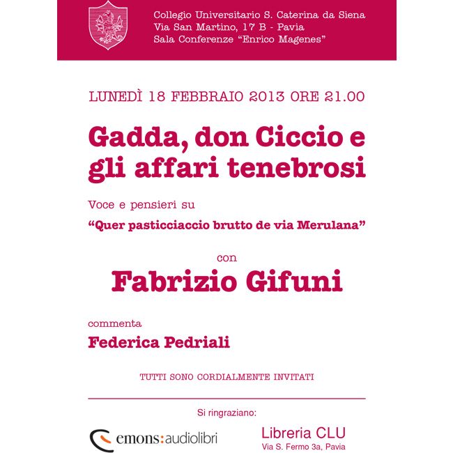 Gadda, don Ciccio e gli affari tenebrosi