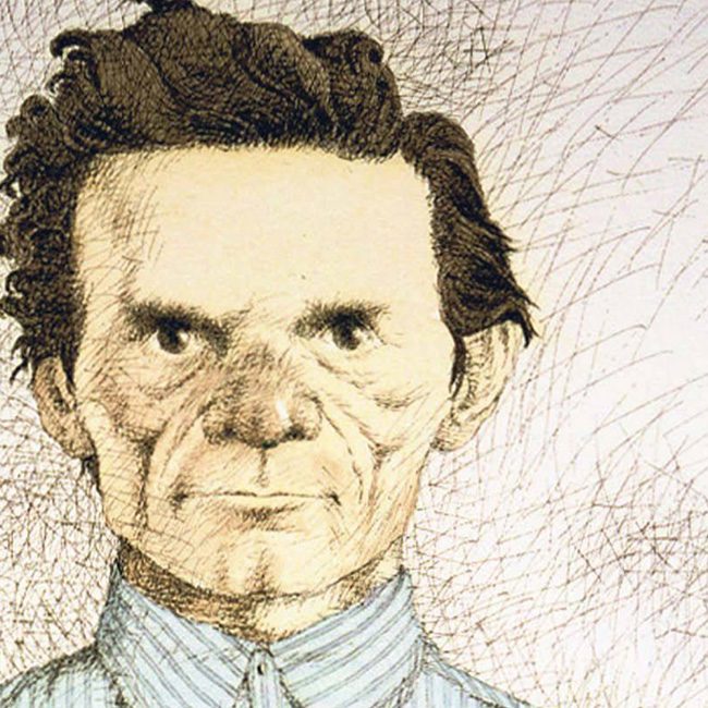 il corpo mai sepolto - disegno di Tullio Pericoli